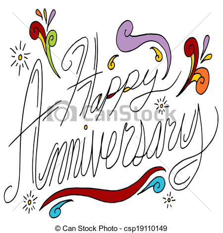 Vector Of Happy Anniversary Message   An Image Of Happy Anniversary