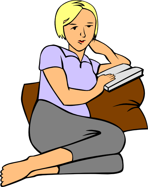 Woman Reading 2 Clip Art At Clker Com   Vector Clip Art Online