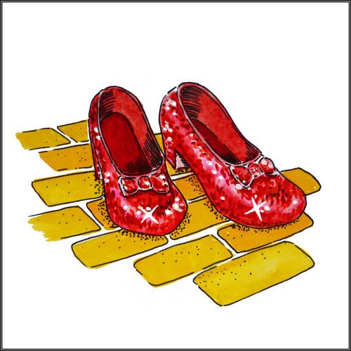 Art For Kids Room  Wizard Of Oz   Ruby Slippers