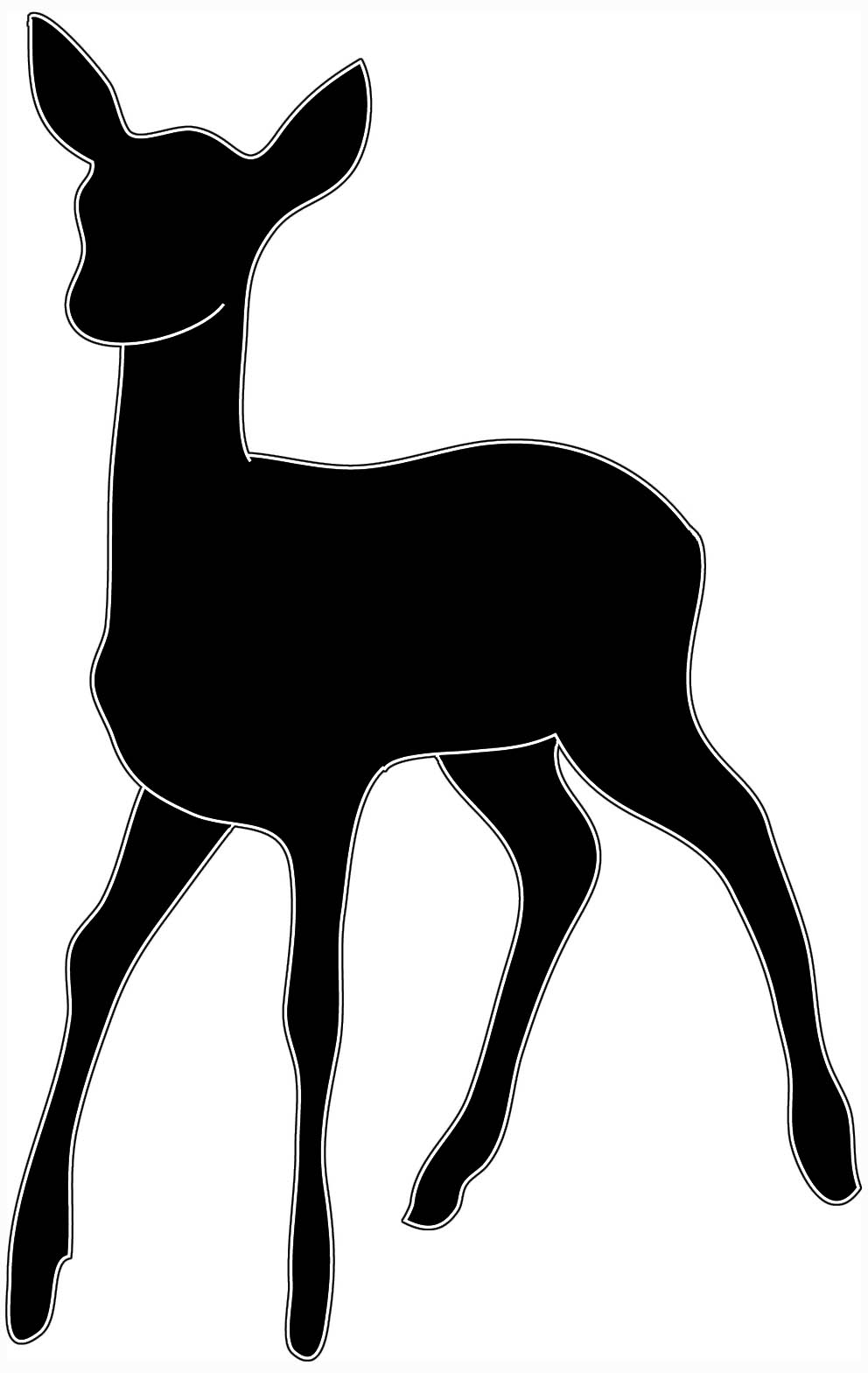 Baby Deer Clipart Black And White   Clipart Panda   Free Clipart    