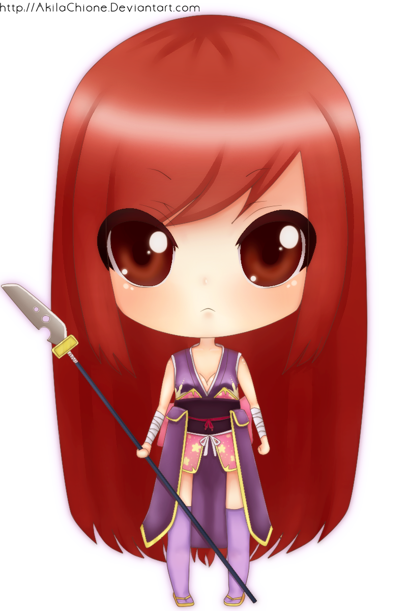 Chibi Erza In Robe Of Yuen By Akilachione Clipart