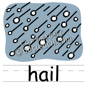 Clip Art  Basic Words  Hail Color Labeled   Preview 1