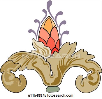 Clipart Fancy Flower With Purple Lines Fotosearch Search Clipart