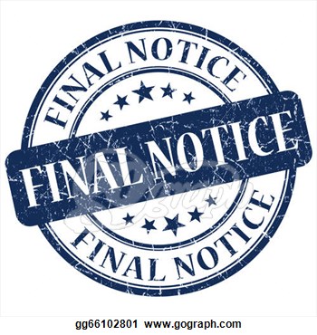 Clipart   Final Notice Blue Stamp  Stock Illustration Gg66102801