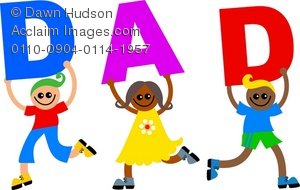 Clipart Illustration Of Happy And Diverse Children Holding Up The Word