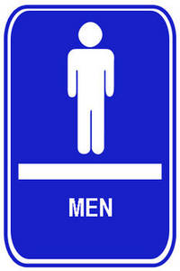 Description  This Is A Free Clipart Image Of A Blue Restroom Sign