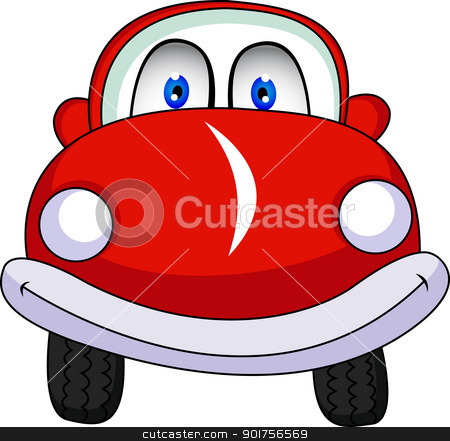 Funny Car Cartoon Stock Vector Clipart Vector Illustration Of Funny