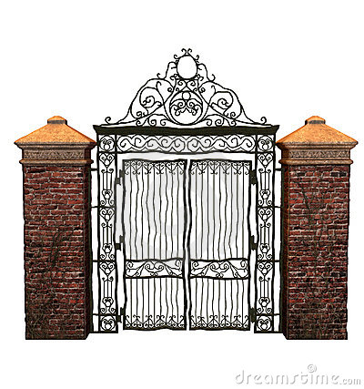 Graveyard Fence Clipart Fantasy Iron Gate 14529440 Jpg