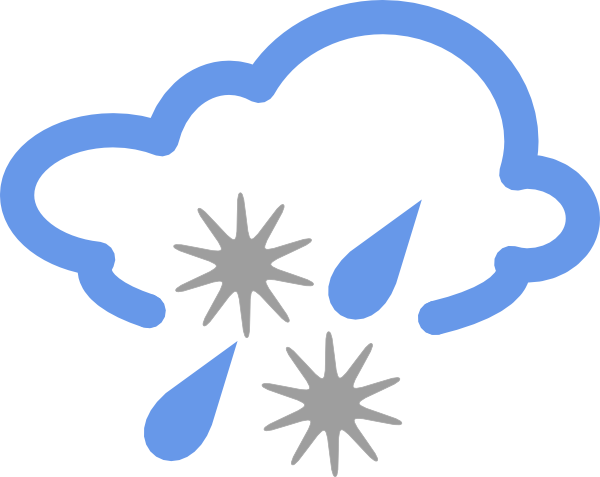 Hail And Rain Weather Symbol Clip Art At Clker Com   Vector Clip Art