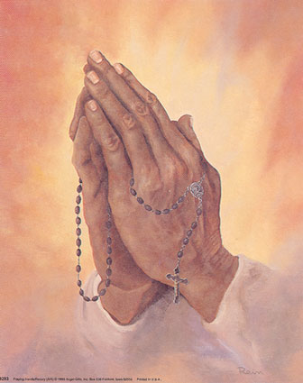 Holy Rosary In Praying Hands