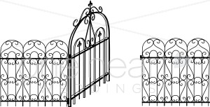 Iron Gate Clipart   Wedding Decorations Clipart