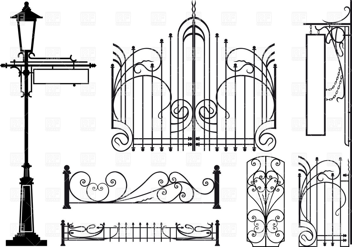 Iron Gate   Forging Artistic Download Royalty Free Vector Clipart