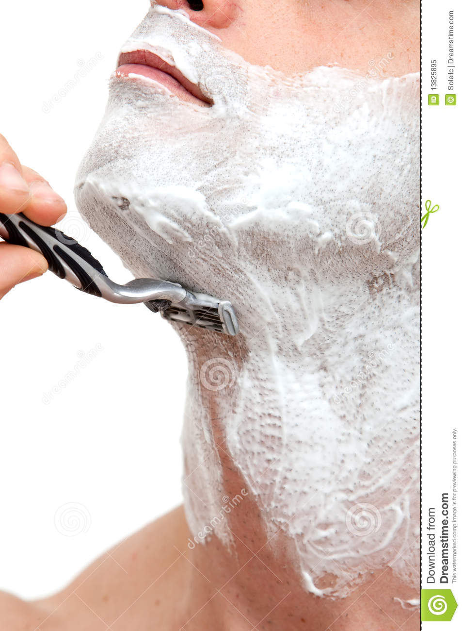 Man Shaving With A Razorblade Royalty Free Stock Photo   Image    