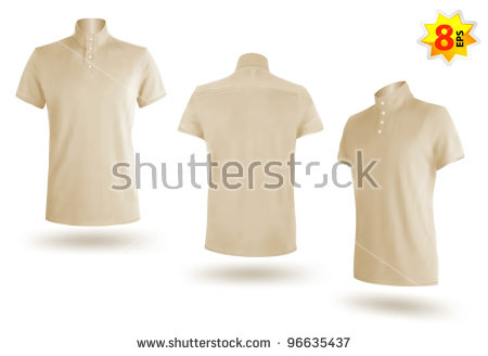 Of Beige Polo Shirts Template For Men  Mesh And Gradients Only Design