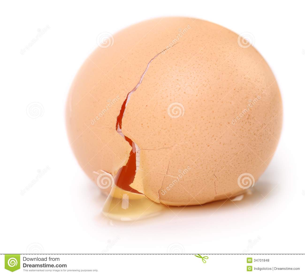One Cracked Egg Royalty Free Stock Photos   Image  34701848