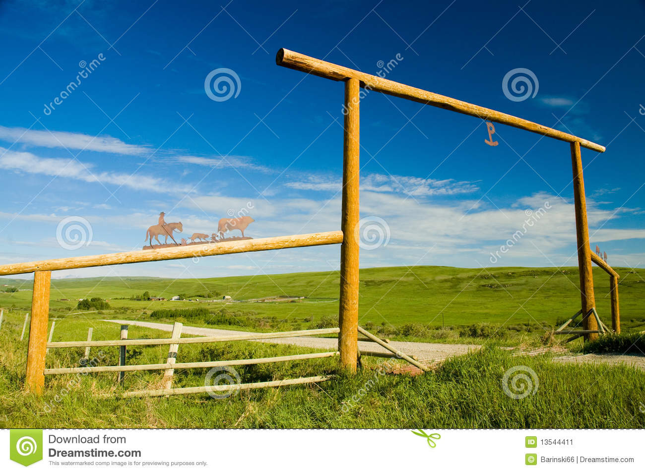 Ranch Gate Stock Image   Image  13544411