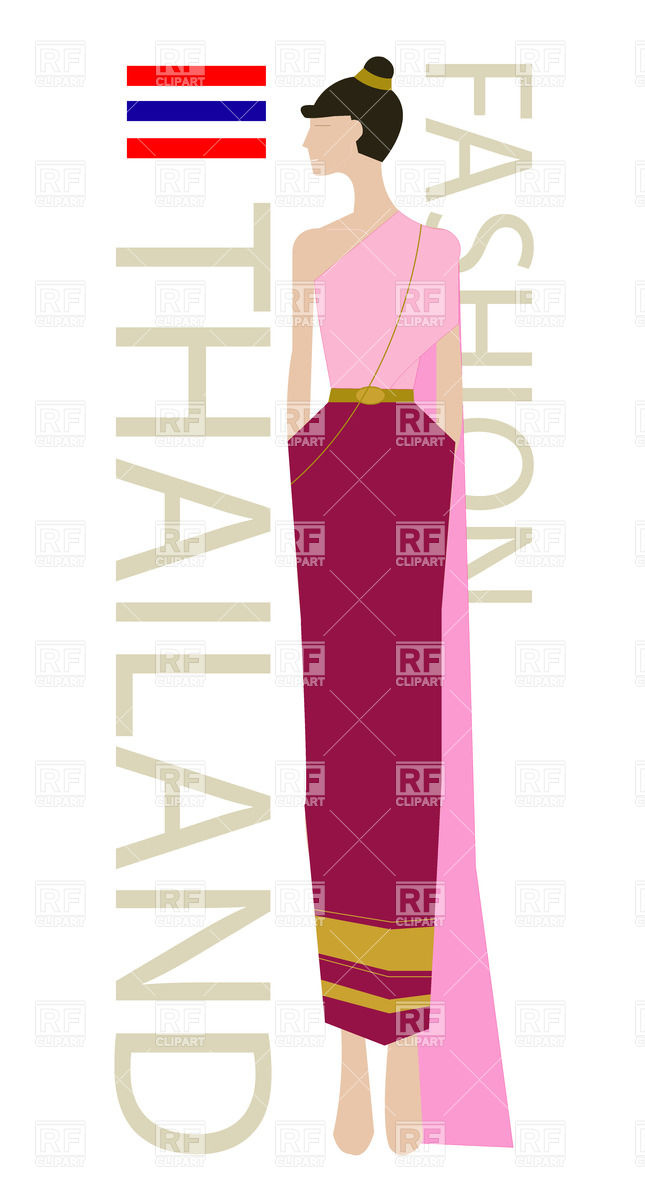 Thai Fashion Model Download Royalty Free Vector Clipart  Eps 