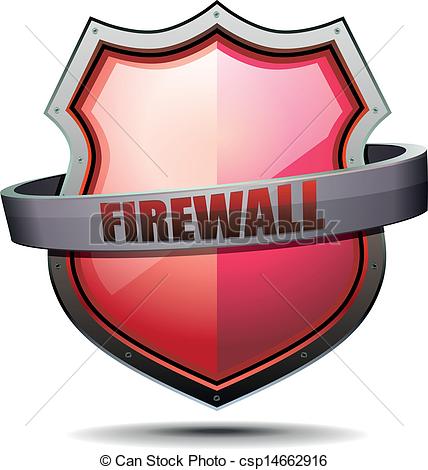 Vector Clip Art Of Coat Of Arms Firewall   Detailed Illustration Of A
