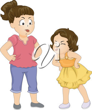Angry Mom Clipart A Girl And Her Mom