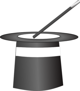 Black   White Magic Hat Clip Art At Clker Com   Vector Clip Art Online