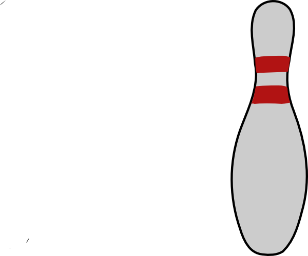 Bowling Pin 3 Clip Art At Clker Com   Vector Clip Art Online Royalty