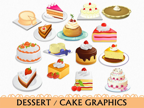 Cake Clip Art Graphic Food Sweets Dessert Clipart Scrapbook Chocolate