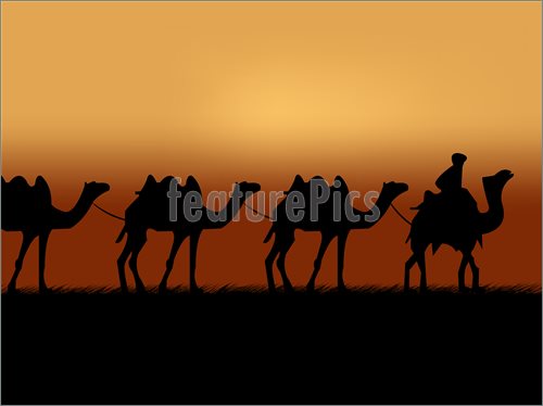 Camel Caravan Clipart Of Camel Caravan Going
