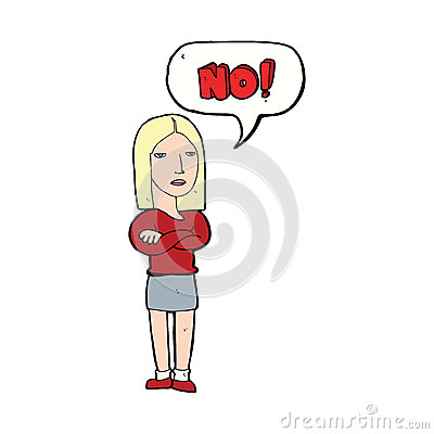 Cartoon Woman Saying No Mr No Pr No 2 8 2