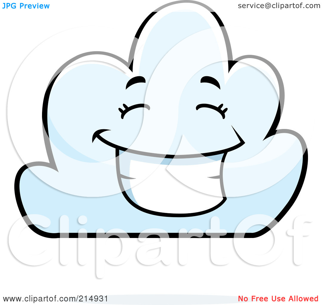 Clipart Illustration Happy Cloud Character Cory Thoman