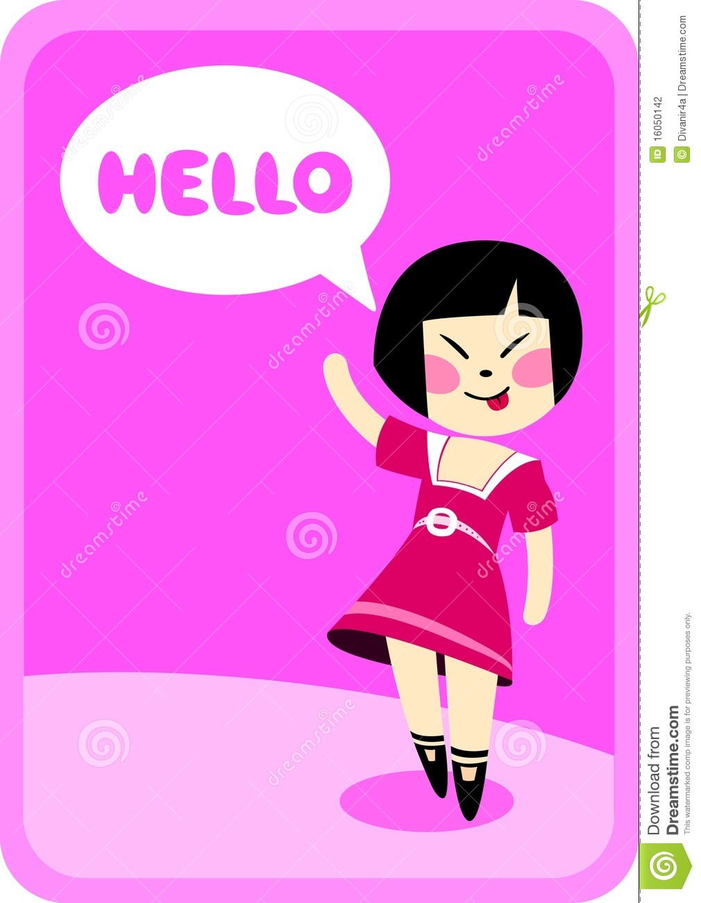 Cute Little Japanese Girl Saying Hello Mr No Pr No 0 1567 0