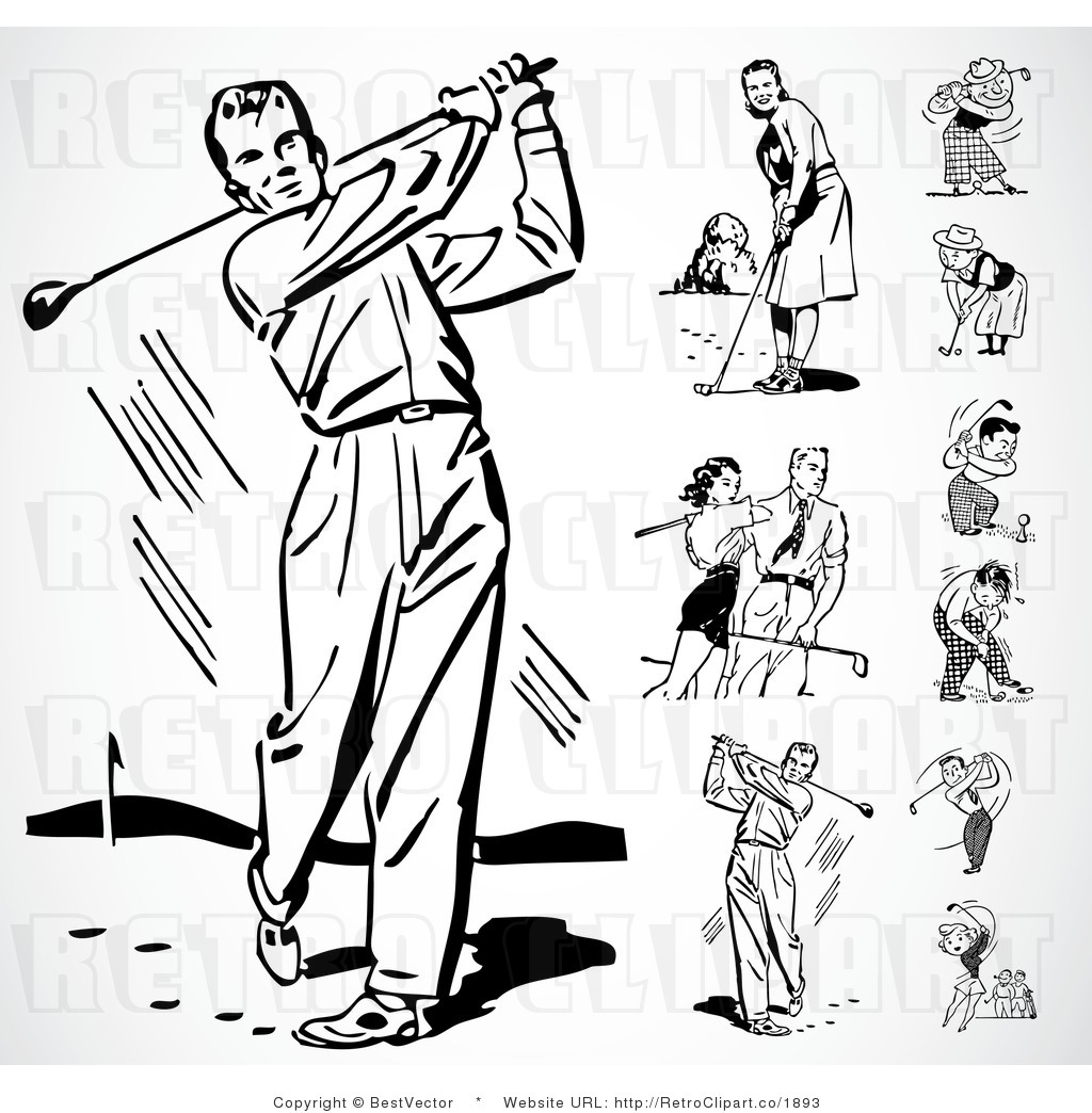 Free Clipart Downloads Famous Lady Golfers Royalty Free Black And