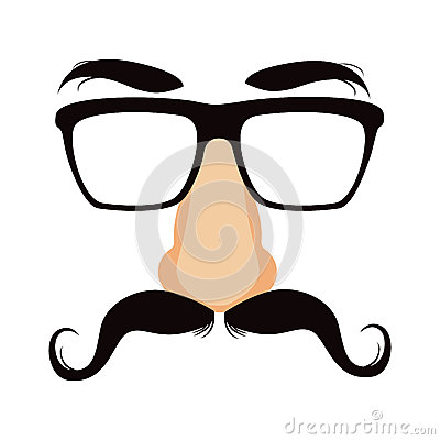 Funny Disguise Mask With Glasses Big Fake Nose Mustache And Heavy
