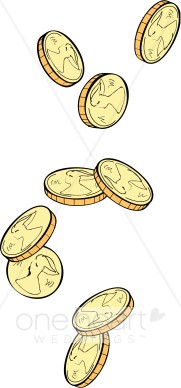 Gold Coins Clipart   Wedding Decorations Clipart