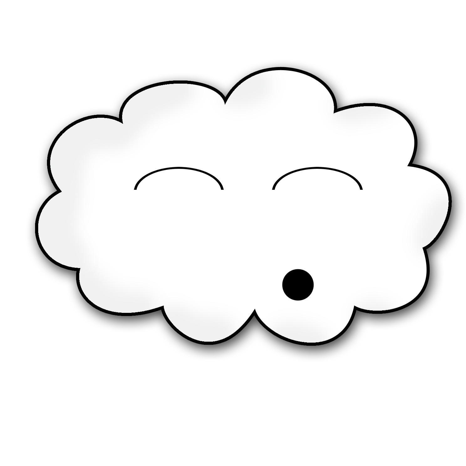 Happy Cloud Clipart Black And White   Clipart Panda   Free Clipart