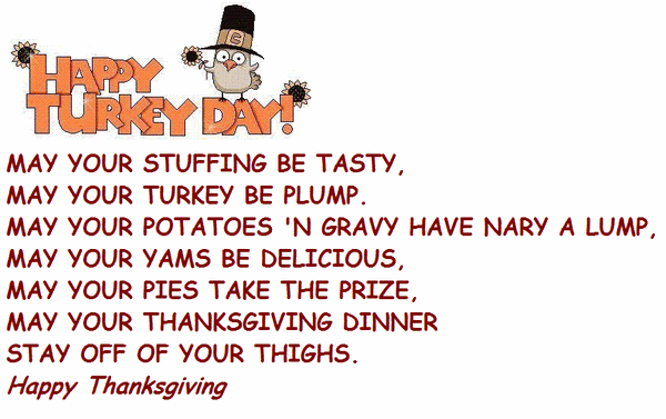 Hat Sits Atop The Thanksgiving Day Poem S Title  Happy Turkey Day