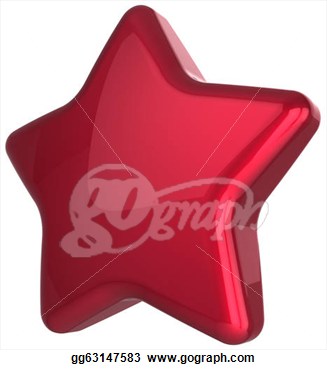 Illustration   Red Star Blank Award Decoration  Clipart Gg63147583