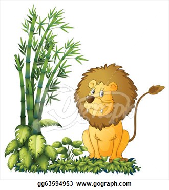 Lion Showing His Sharp Jaw On A White Background  Clipart Gg63594953
