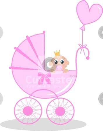 Newborn Baby Girl Stock Vector Clipart Newborn Baby Girl A Princess