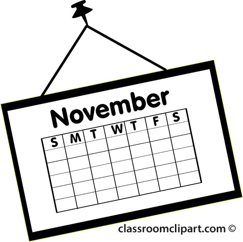 November Calendar Clipart Free Calendar Clipart   Clip