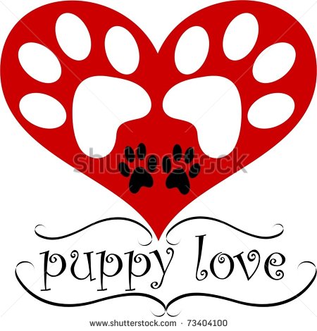 Puppy Love A Simple Graphic For Dog Lovers Stock Vector Illustration