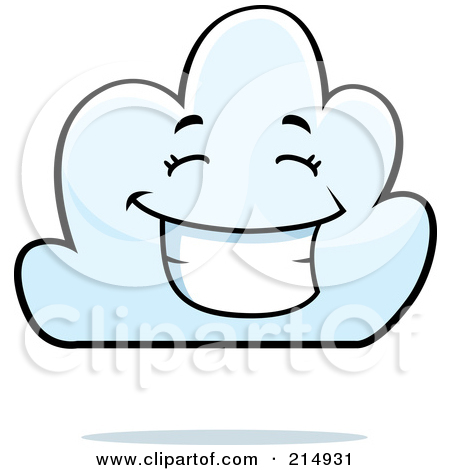 Royalty Free  Rf  Clipart Illustration Of A Happy Cloud Character By