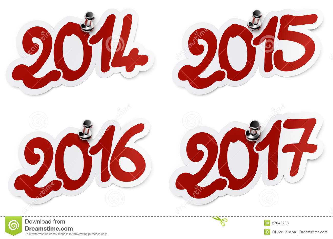 2014 2015 2016 2017 Year Stickers Royalty Free Stock Photos   Image