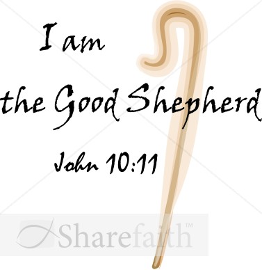 Am The Good Shepherd With Glowing Shepherd S Crook   Jesus Wordart