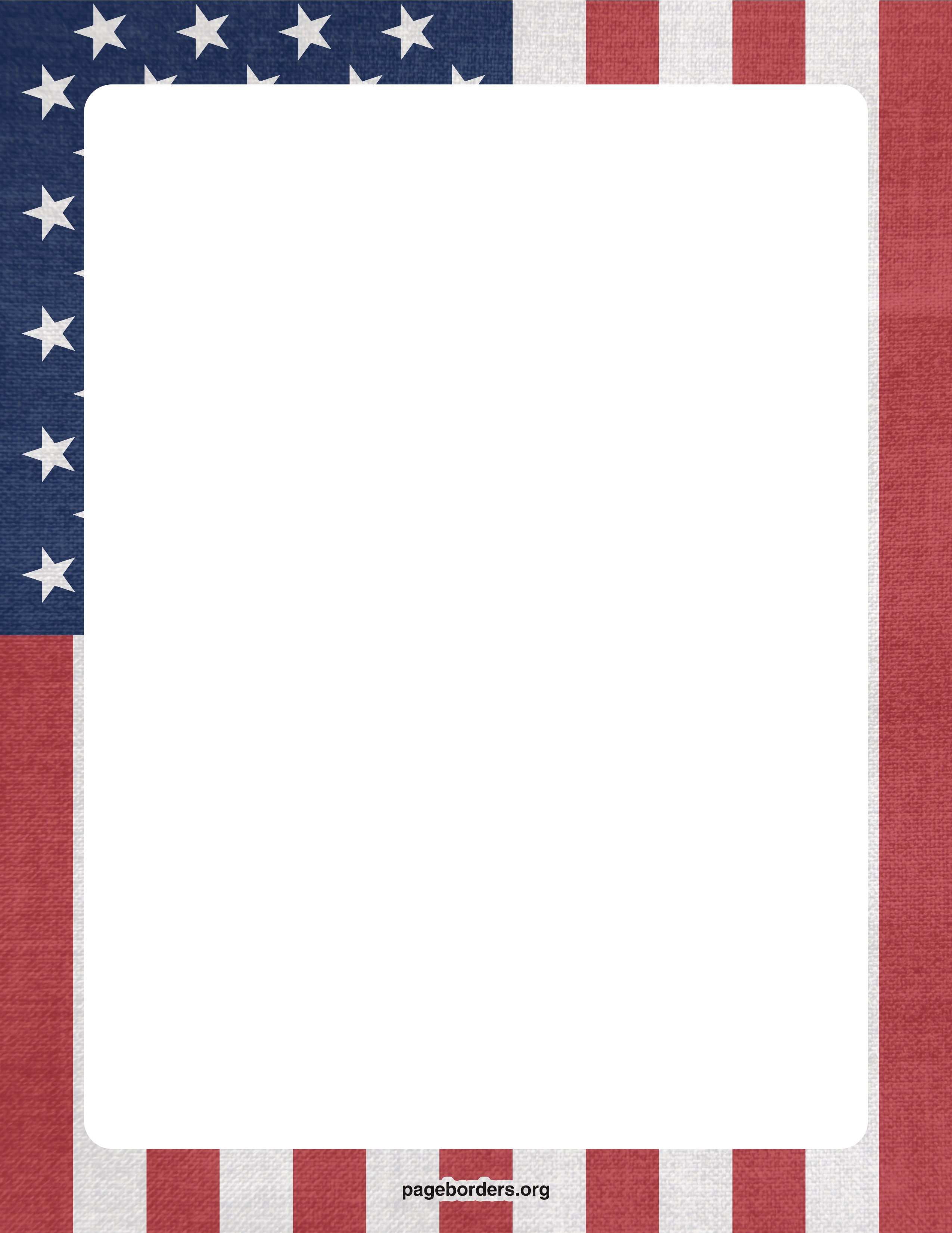 American Flag Page Border   Cliparts Co