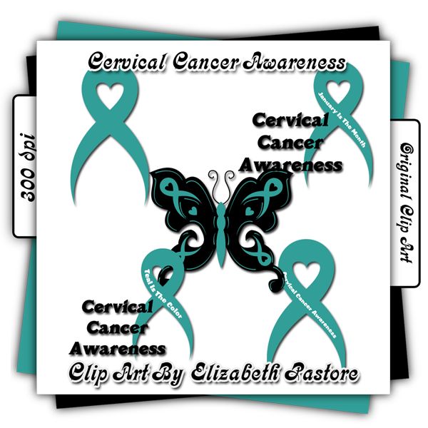 Cervical Cancer Awareness Month A Blank Ribbon And A Awareness Ribbon