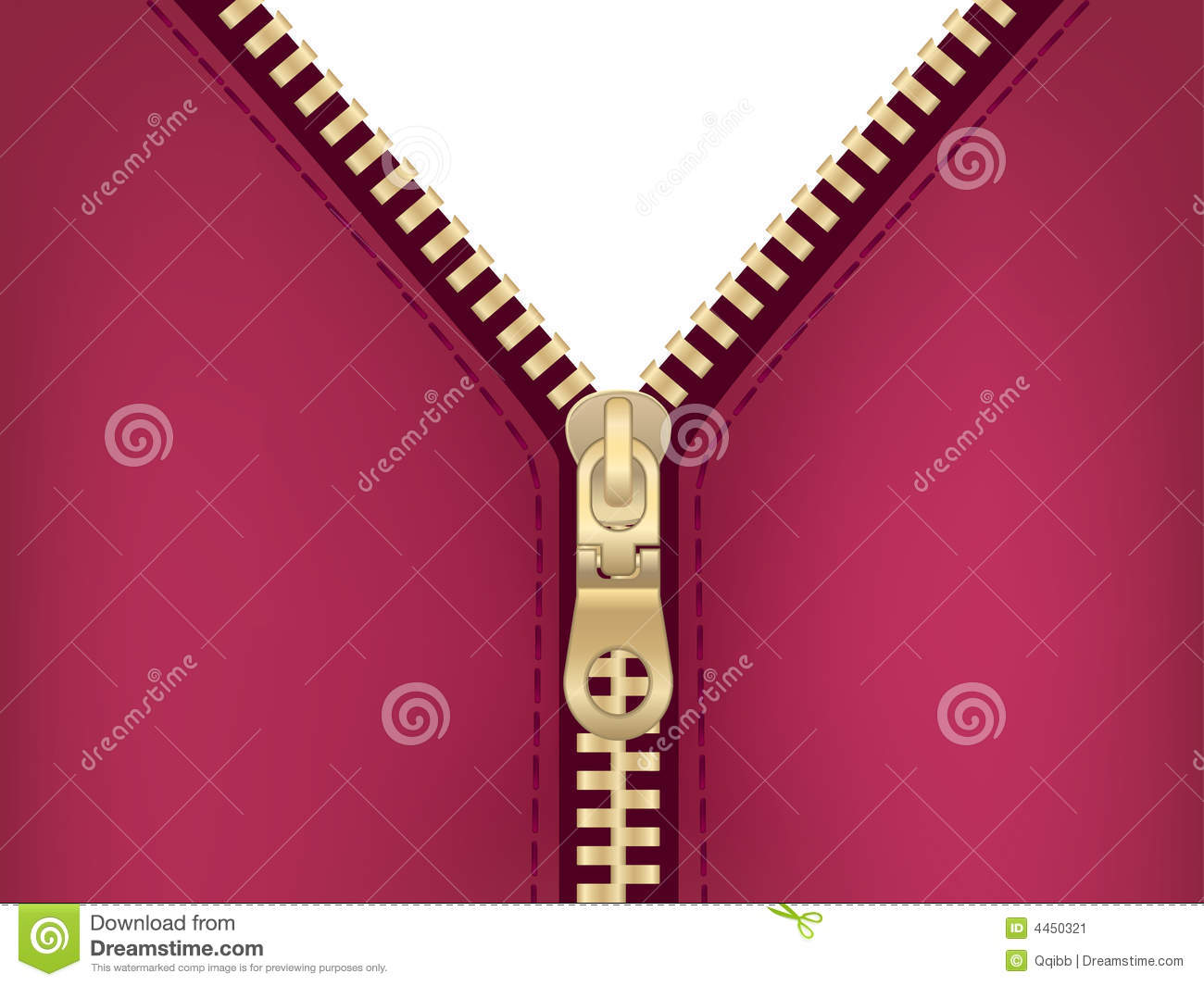 Clip Art Of Zipper On Jacket Stock Image   Image  4450321