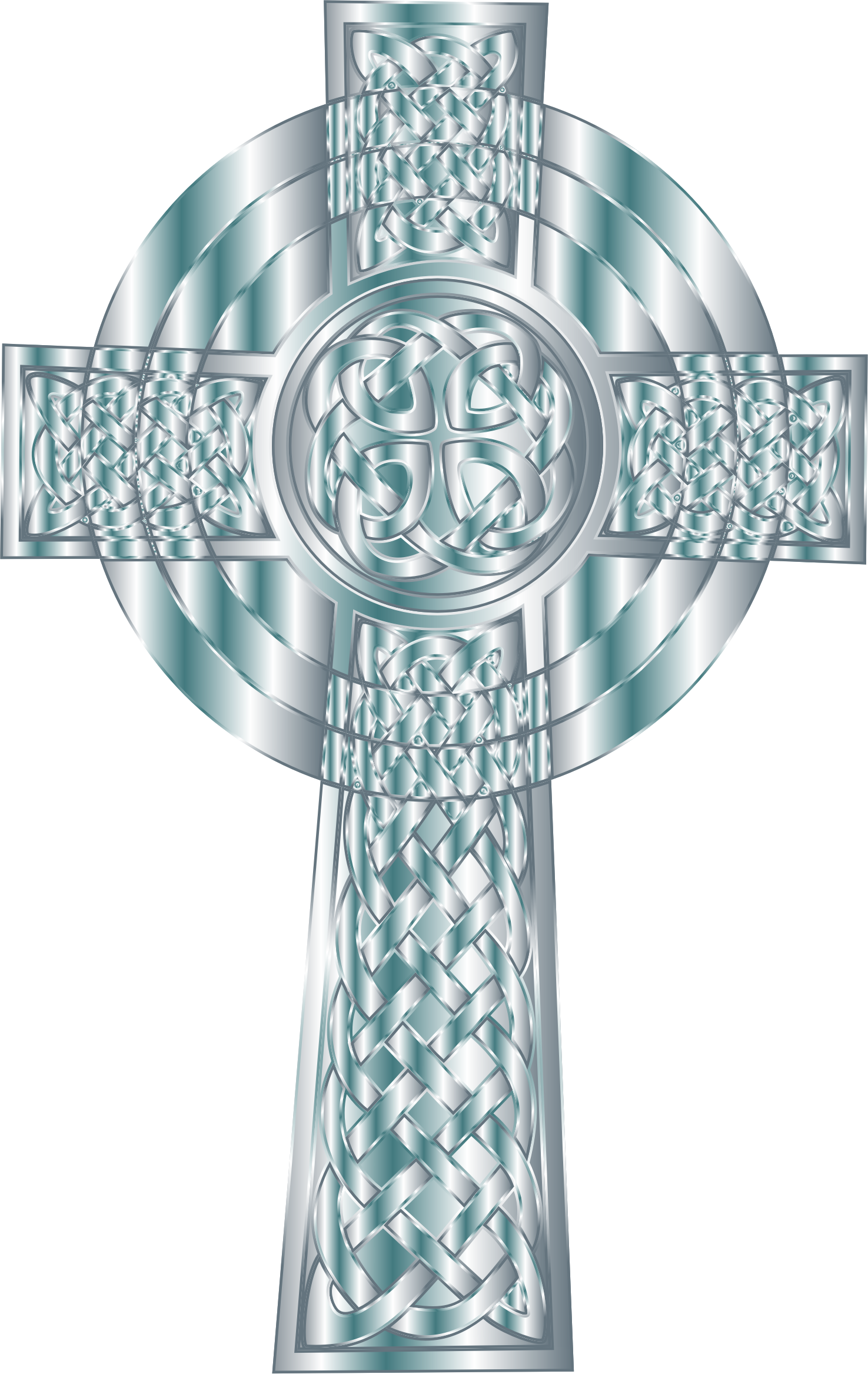 Clipart   Silver Celtic Cross 4