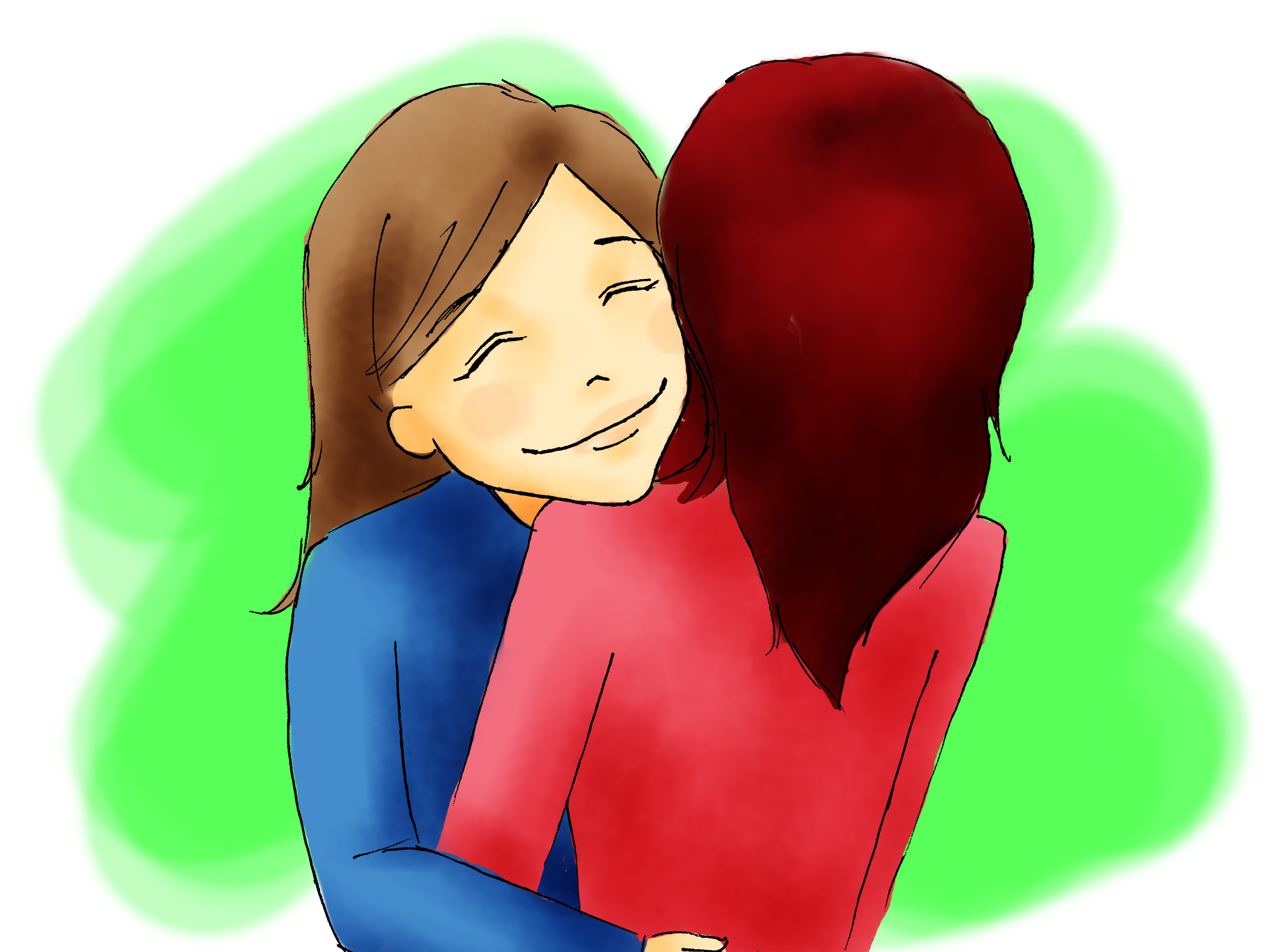 Comforting Someone Who Is Crying Clipart Comforting Som