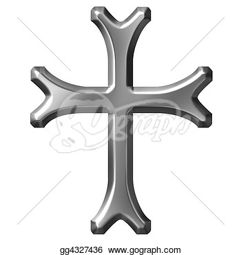 Drawing   3d Silver Cross  Clipart Drawing Gg4327436   Gograph