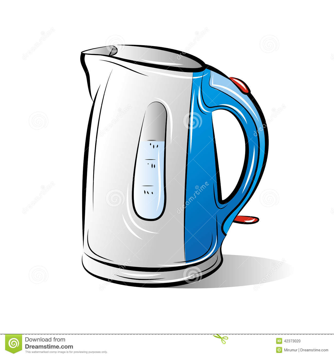 Drawing Of The Blue Teapot Kettle Stock Vector   Image  42373020